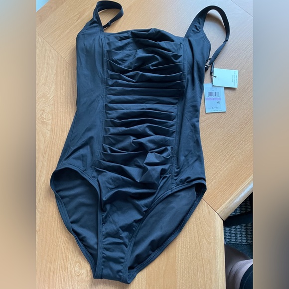 Calvin Klein Pleated One Piece Swimsuit - Picture 5 of 9